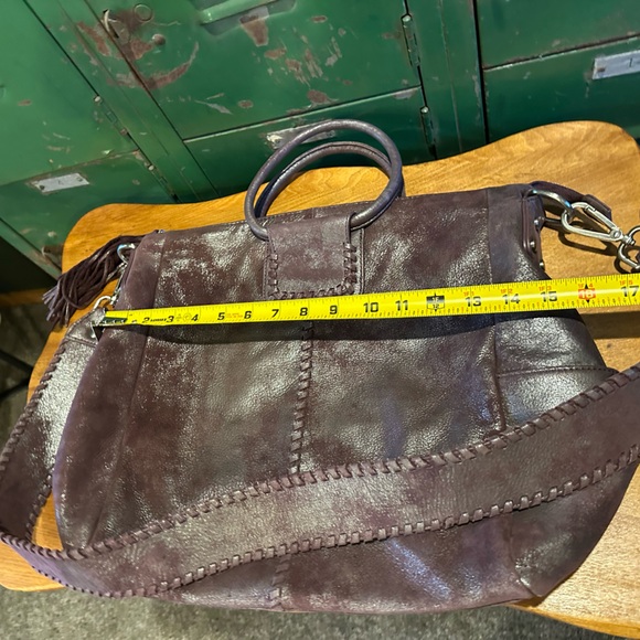 HOBO Sheila Large Satchel Plum Graphite Purse - Picture 11 of 13